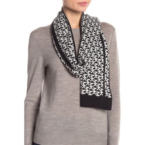 MICHAEL KORS VERTICAL LOGO PATTERN SCARF 